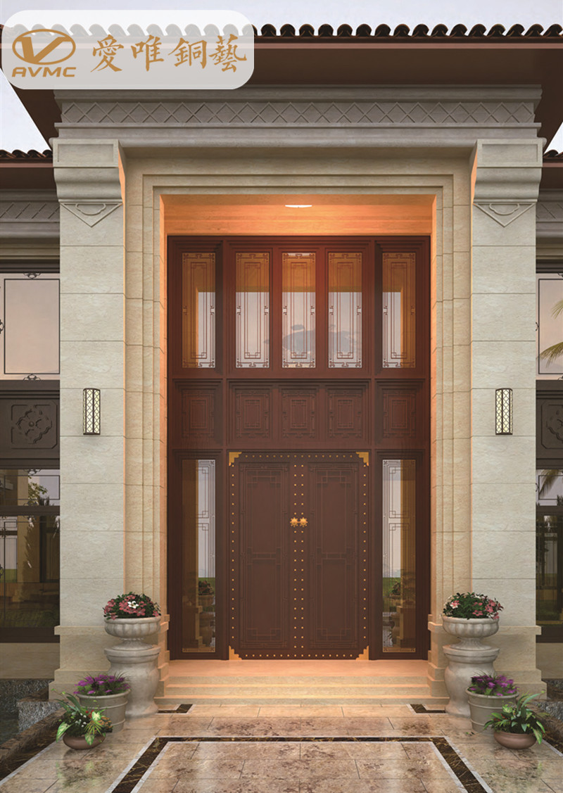愛唯銅門、別墅入戶門