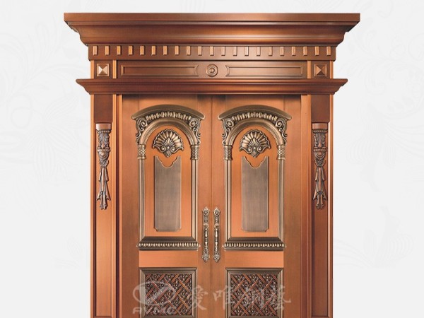 佛山銅門生產廠家愛唯銅藝——別墅銅門歐式風格定制銅門